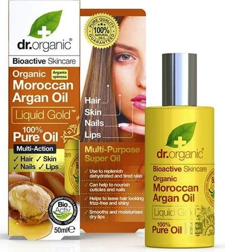 Moroccan Argan Oil Liquid Gold Pure Oil 50ml (DR. ORGANIC) τιμή 17.45