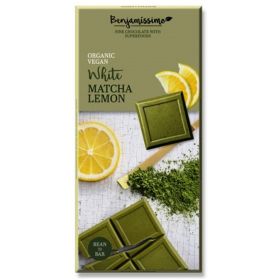 Λευκή σοκολάτα με Matcha και άρωμα Λεμονιού BIO BENJAMIN